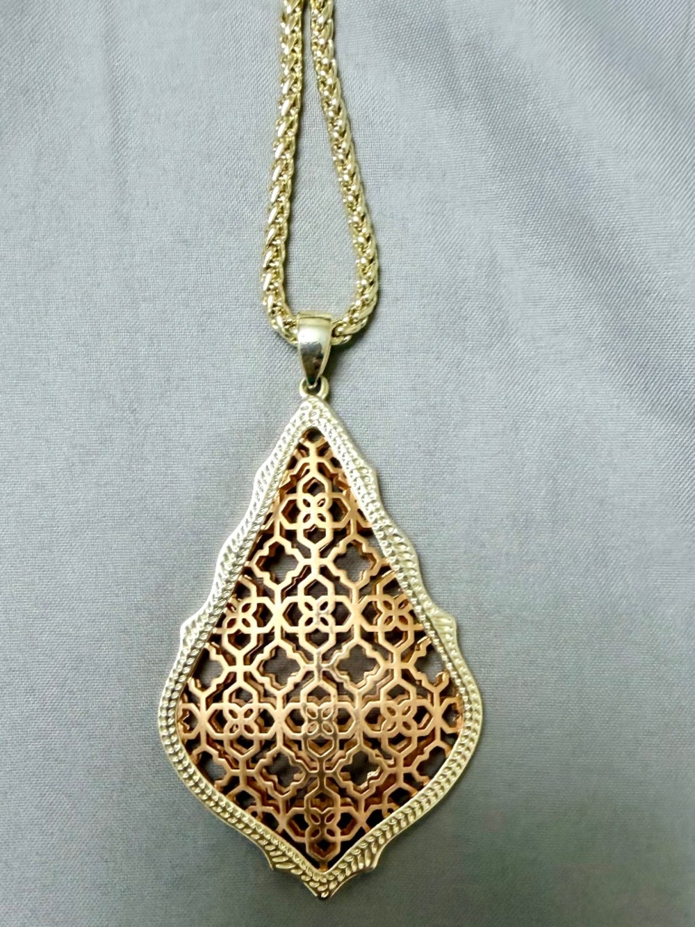 Kendra Scott Two Tone Pendant Necklace